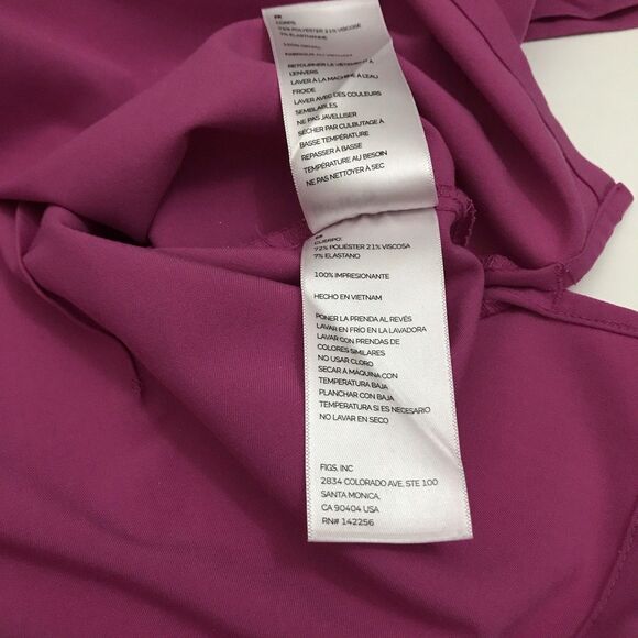 Figs Women’s Catarina One-Pocket Scrub Top Color Pink Size Small - Picture 7 of 12